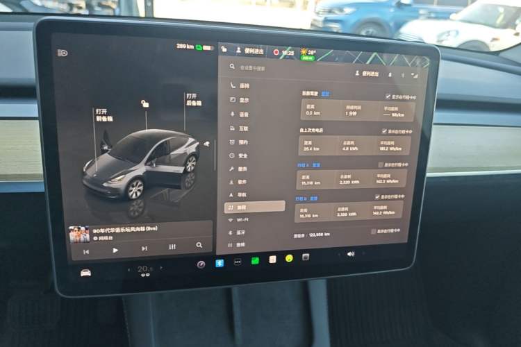 Used Tesla Model Y 2022 Revised Version Rear-Wheel Drive Audio And AC Panel