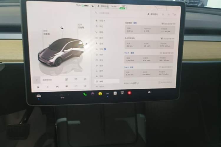 Used Tesla Model Y 2022 Revised Version Rear-Wheel Drive Audio And AC Panel