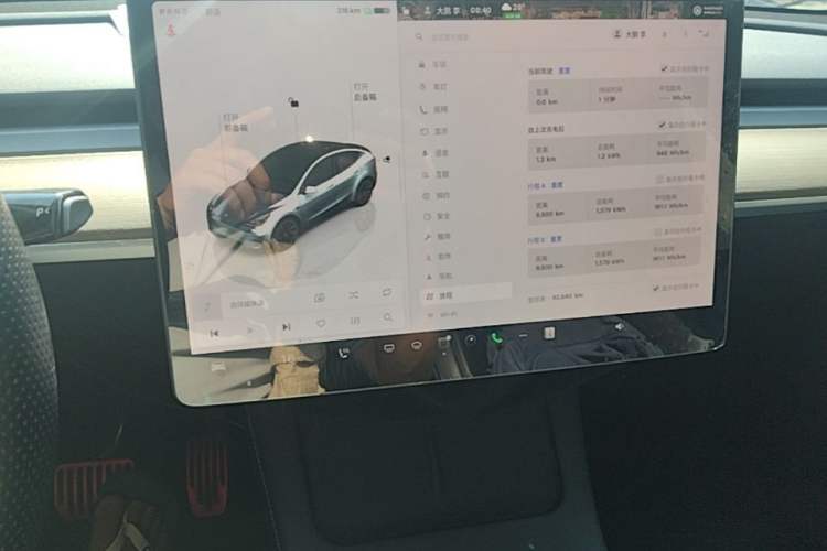 Used Tesla Model Y 2022 Long-Range All-Wheel-Drive Version Audio And AC Panel