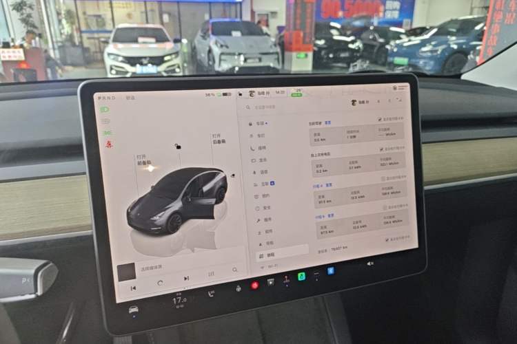 Used Tesla Model Y 2022 Revised Version Rear-Wheel Drive Audio And AC Panel