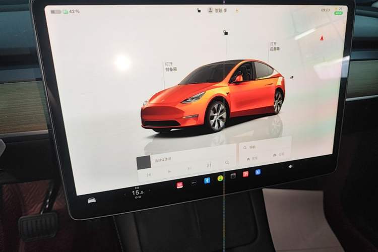 Used Tesla Model Y 2022 Rear-Wheel-Drive Version Audio And AC Panel