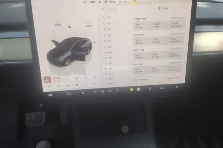 Used Tesla Model Y 2022 Revised Version Rear-Wheel Drive Audio And AC Panel