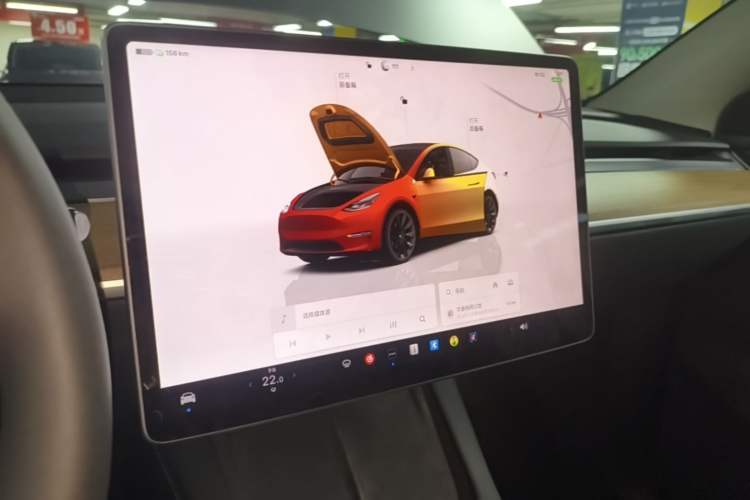 Used Tesla Model Y 2022 Revised Version Rear-Wheel Drive Audio And AC Panel