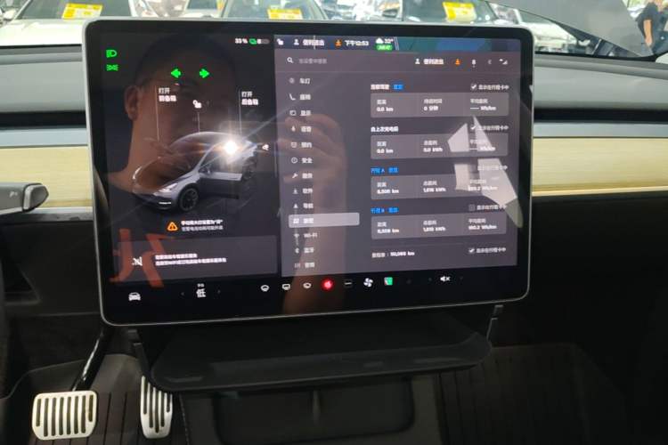 Used Tesla Model Y 2022 Revised Version Long-Range All-Wheel Drive Audio And AC Panel