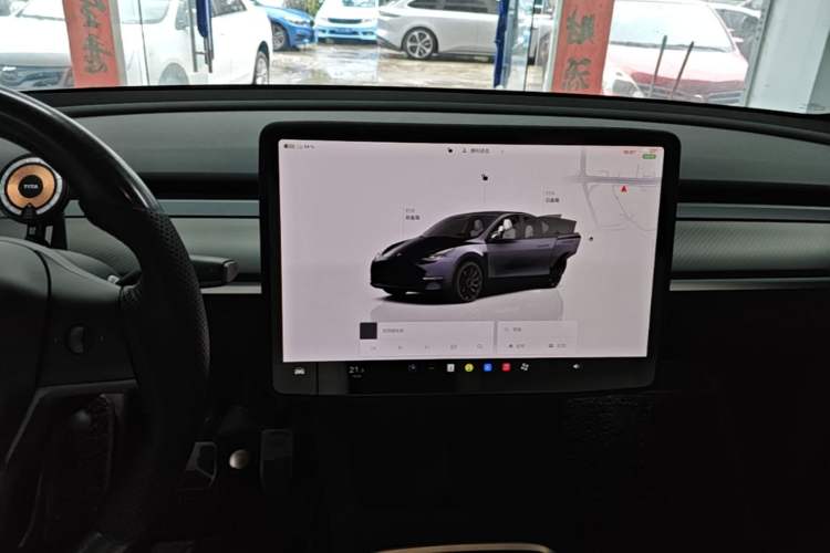 Used Tesla Model Y 2022 Performance High-Performance All-Wheel-Drive Version Audio And AC Panel