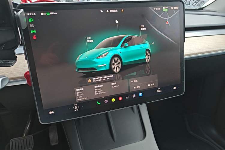 Used Tesla Model Y 2022 Long-Range All-Wheel-Drive Version Audio And AC Panel