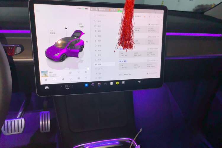 Used Tesla Model Y 2022 Performance High-Performance All-Wheel-Drive Version Audio And AC Panel