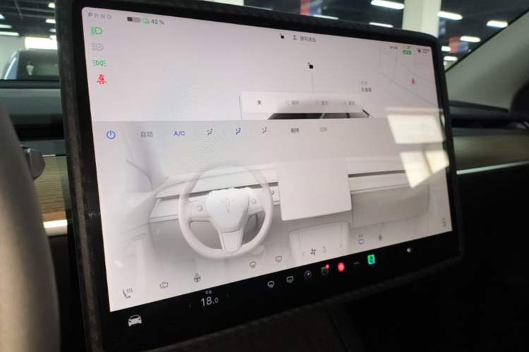 Used Tesla Model Y 2022 Long-Range All-Wheel-Drive Version Audio And AC Panel