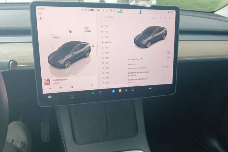 Used Tesla Model Y 2022 Revised Version Rear-Wheel Drive Audio And AC Panel