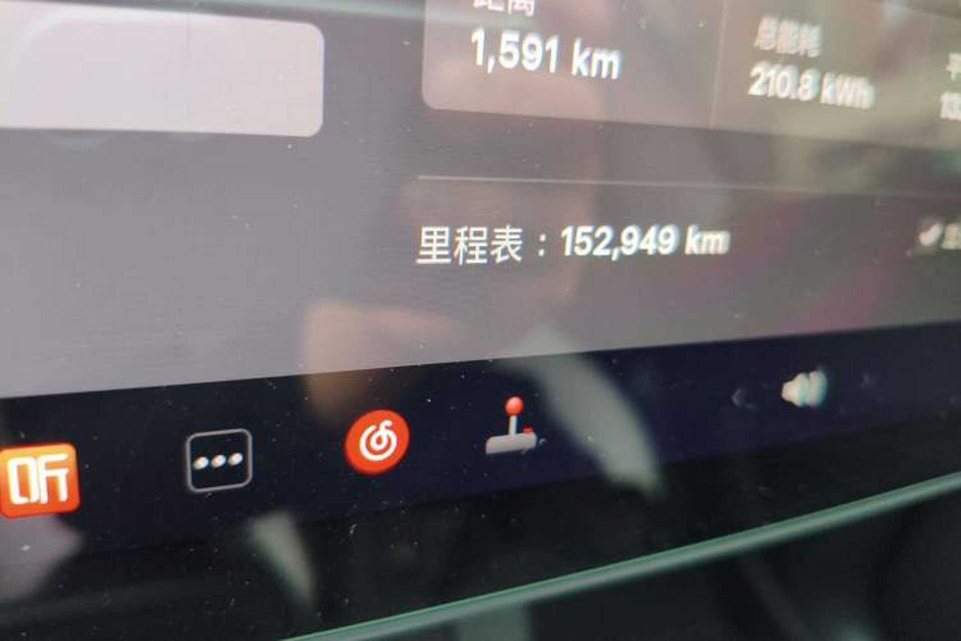 Used Tesla Model Y 2022 Rear-Wheel-Drive Version Odometer Close Up