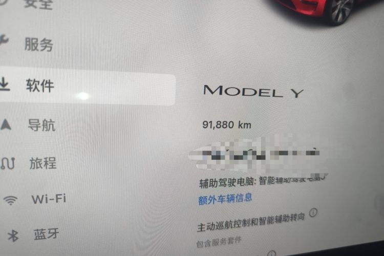 Used Tesla Model Y 2022 Revised Version Rear-Wheel Drive Odometer Close Up