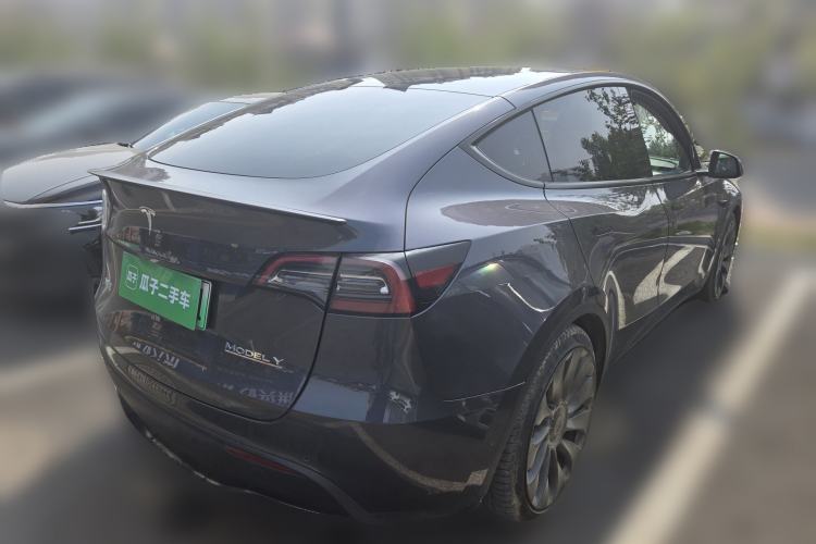 Used Tesla Model Y 2022 Performance High-Performance All-Wheel-Drive Version Rear Right 45 Deg