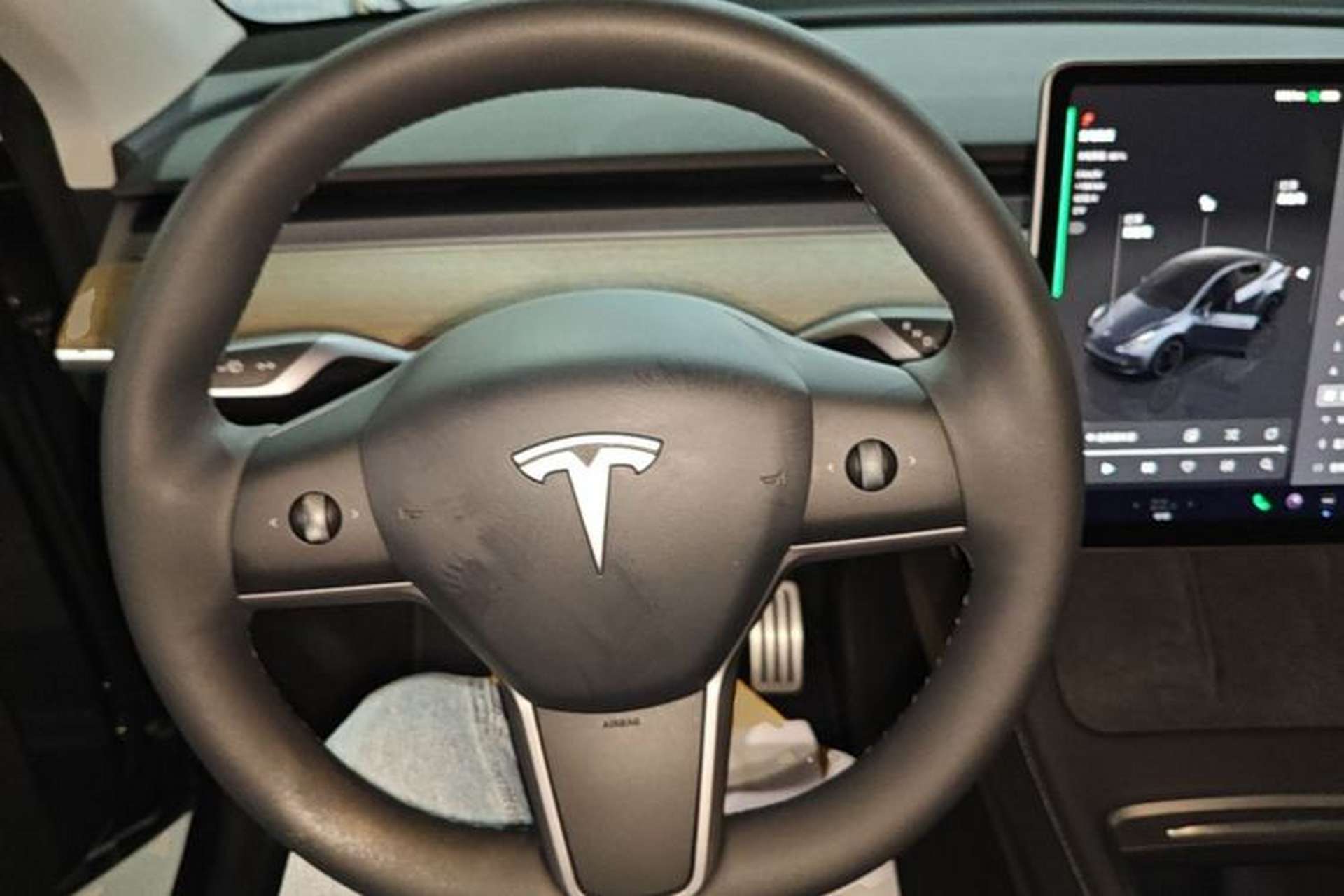 Used Tesla Model Y 2022 Performance High-Performance All-Wheel-Drive Version Steering Wheel