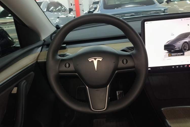 Used Tesla Model Y 2022 Long-Range All-Wheel-Drive Version Steering Wheel