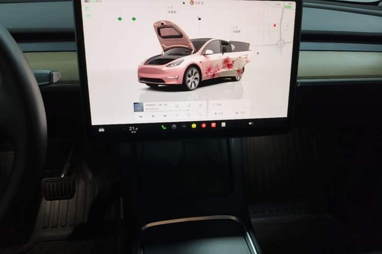 Used Tesla Model Y 2022 Long-Range All-Wheel-Drive Version Audio And AC Panel