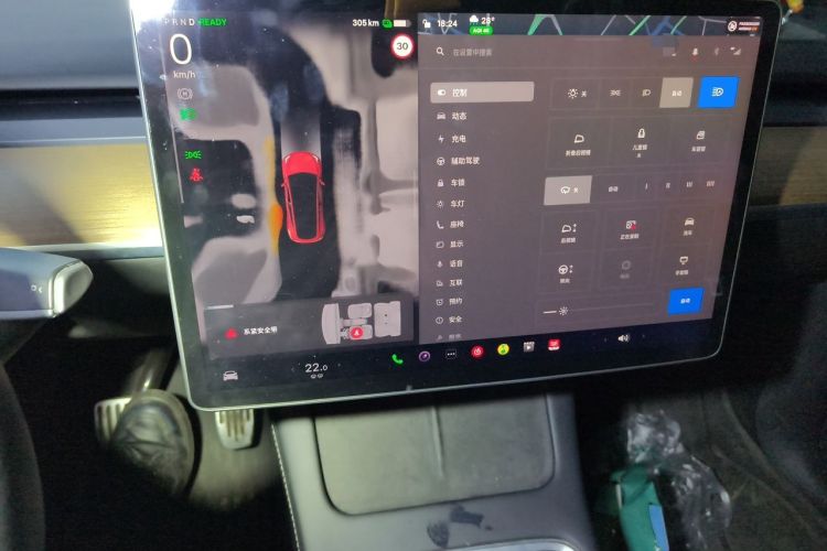 Used Tesla Model Y 2022 Rear-Wheel-Drive Version Audio And AC Panel
