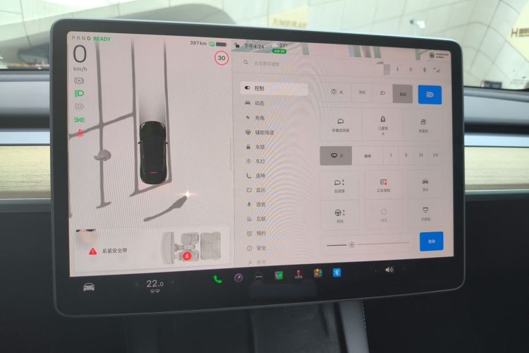 Used Tesla Model Y 2022 Revised Version Rear-Wheel Drive Audio And AC Panel