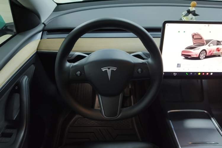Used Tesla Model Y 2022 Long-Range All-Wheel-Drive Version Steering Wheel