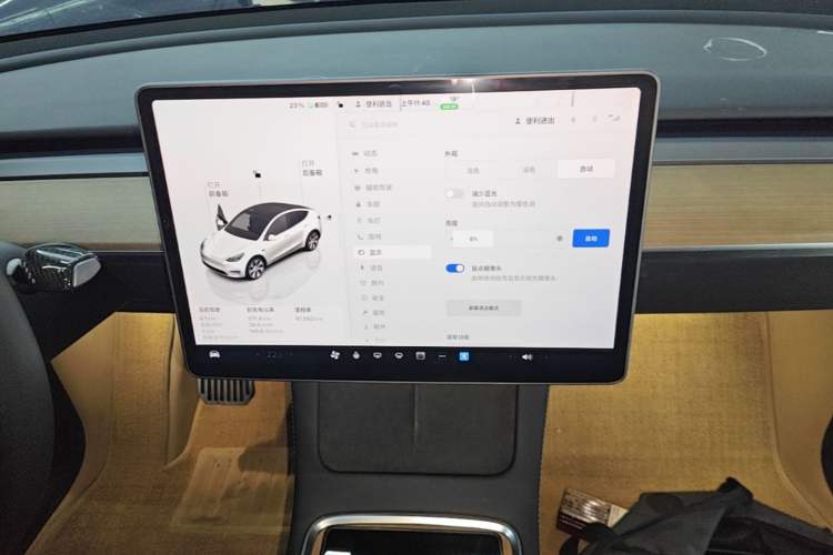 Used Tesla Model Y 2022 Rear-Wheel-Drive Version Audio And AC Panel