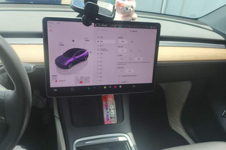 Used Tesla Model Y 2022 Long-Range All-Wheel-Drive Version Audio And AC Panel