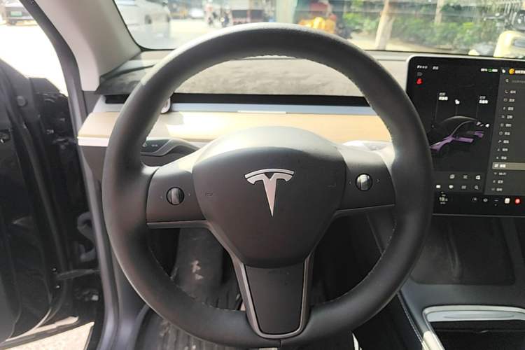 Used Tesla Model Y 2022 Long-Range All-Wheel-Drive Version Steering Wheel