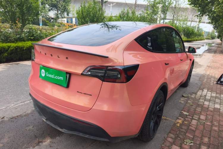 Used Tesla Model Y 2022 Revised Version Long-Range All-Wheel Drive Rear Right 45 Deg