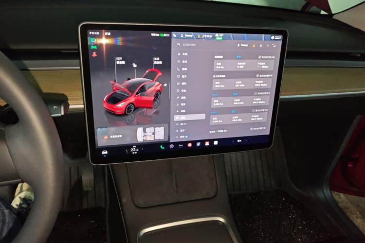 Used Tesla Model Y 2022 Revised Version Long-Range All-Wheel Drive Audio And AC Panel