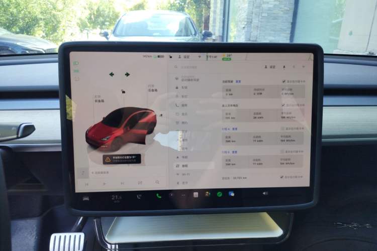 Used Tesla Model Y 2022 Performance High-Performance All-Wheel-Drive Version Audio And AC Panel