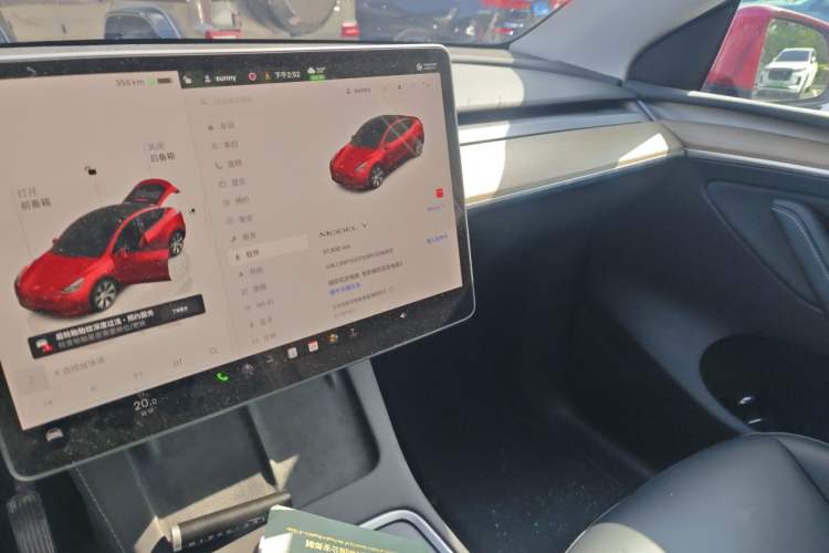 Used Tesla Model Y 2022 Revised Version Rear-Wheel Drive Audio And AC Panel