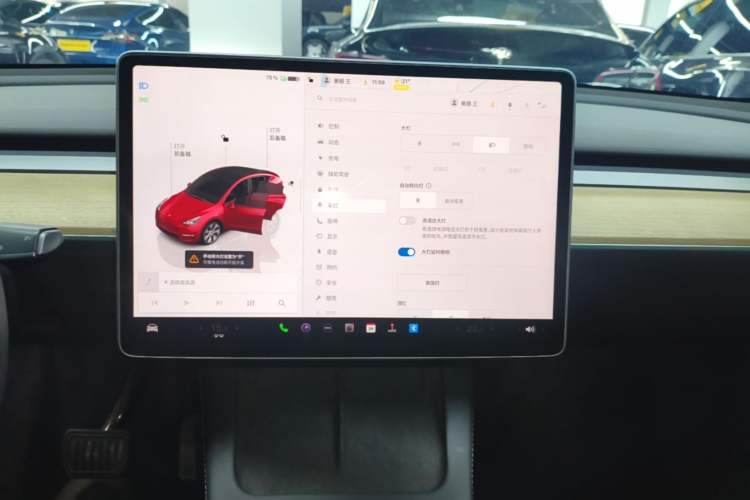 Used Tesla Model Y 2022 Revised Version Long-Range All-Wheel Drive Audio And AC Panel