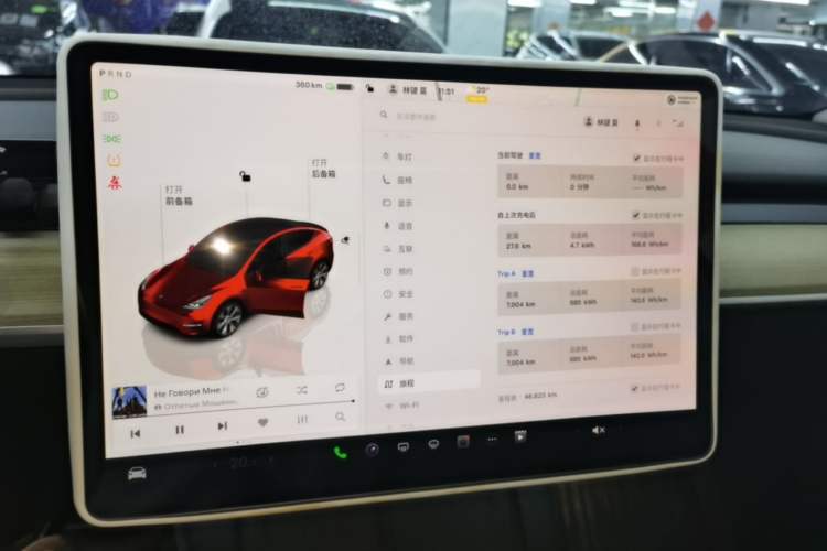 Used Tesla Model Y 2022 Revised Version Rear-Wheel Drive Audio And AC Panel