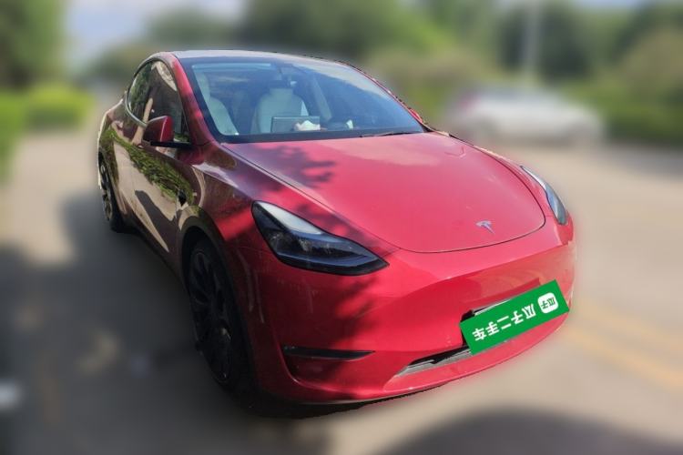 Used Tesla Model Y 2022 Performance High-Performance All-Wheel-Drive Version Front Right 45 Deg