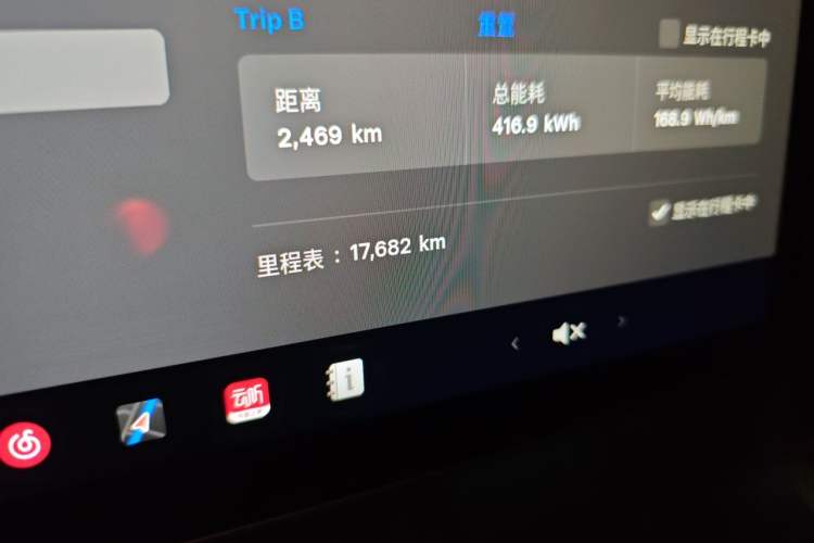 Used Tesla Model Y 2022 Revised Version Long-Range All-Wheel Drive Odometer Close Up