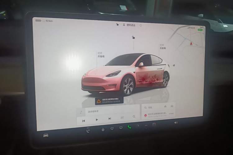 Used Tesla Model Y 2022 Revised Version Long-Range All-Wheel Drive Audio And AC Panel