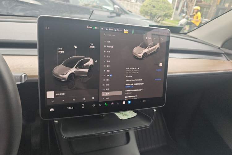 Used Tesla Model Y 2022 Long-Range All-Wheel-Drive Version Audio And AC Panel