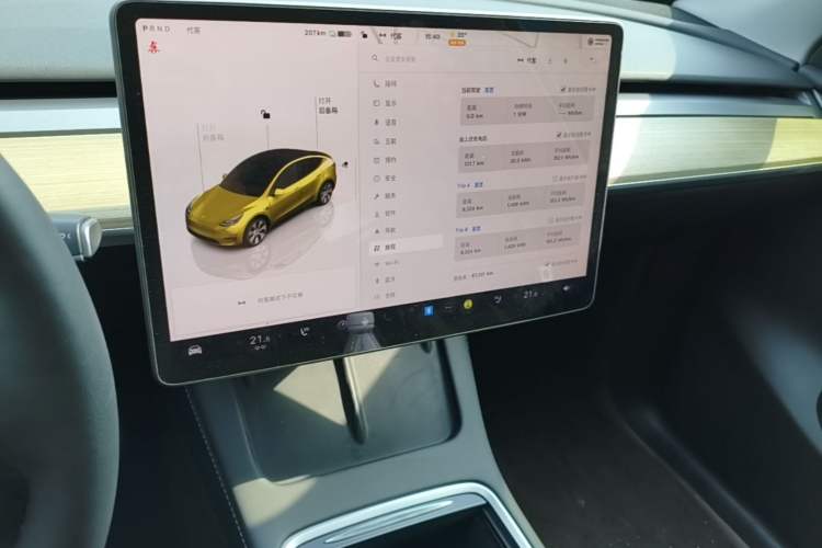Used Tesla Model Y 2022 Revised Version Rear-Wheel Drive Audio And AC Panel