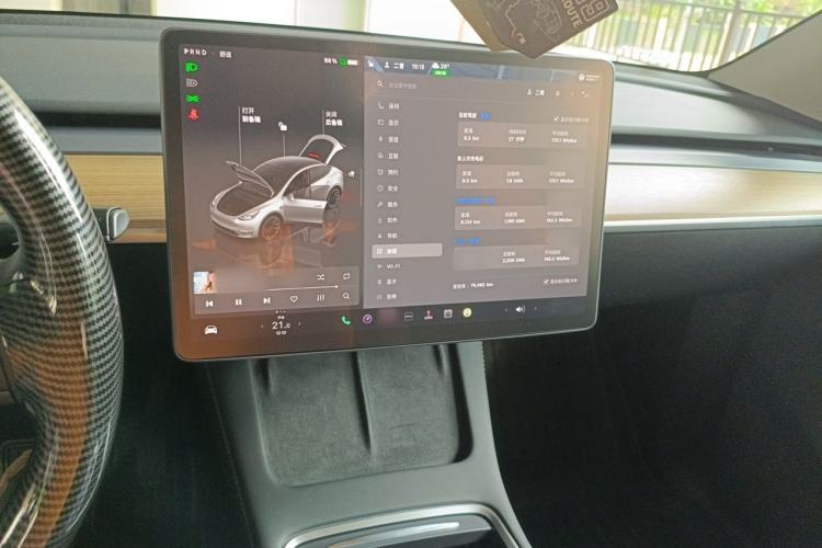 Used Tesla Model Y 2022 Rear-Wheel-Drive Version Audio And AC Panel