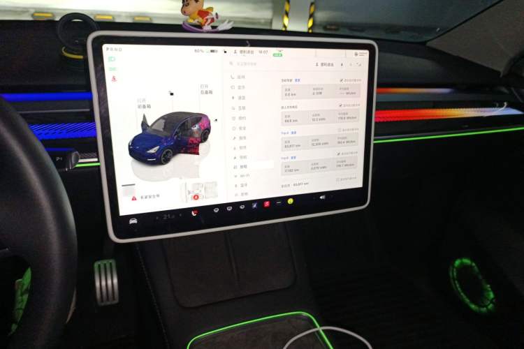 Used Tesla Model Y 2022 Performance High-Performance All-Wheel-Drive Version Audio And AC Panel