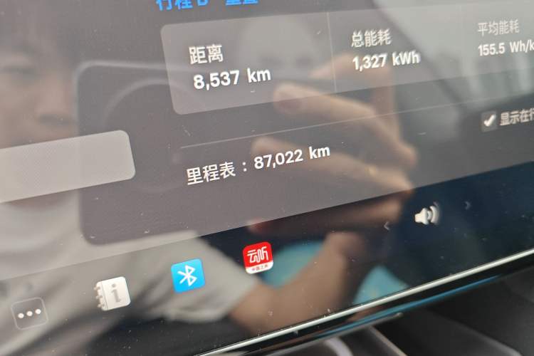 Used Tesla Model Y 2022 Revised Version Rear-Wheel Drive Odometer Close Up