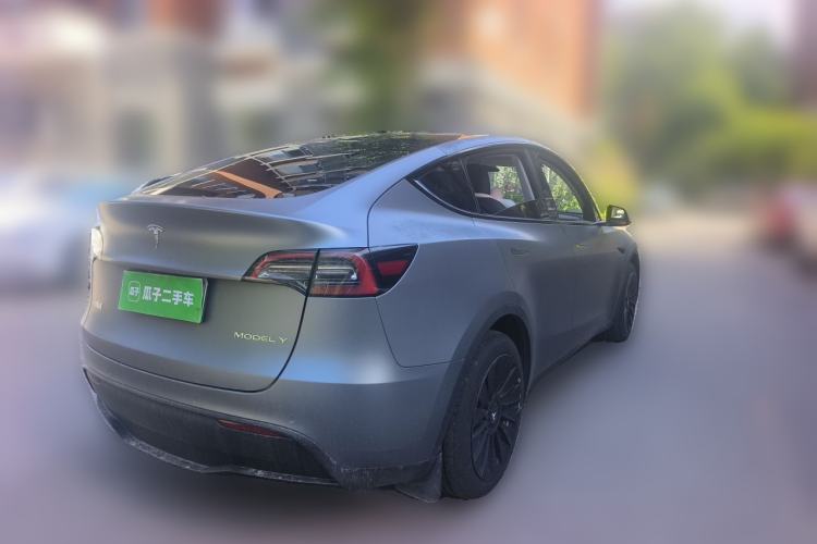 Used Tesla Model Y 2022 Revised Version Long-Range All-Wheel Drive Rear Right 45 Deg