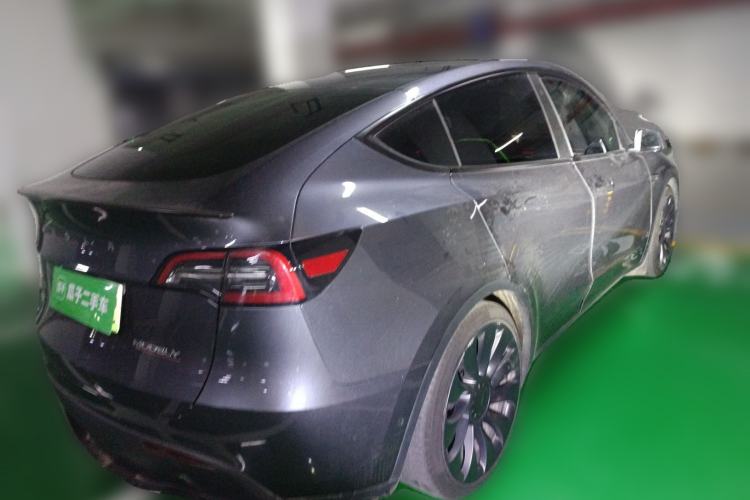 Used Tesla Model Y 2022 Performance High-Performance All-Wheel-Drive Version Rear Right 45 Deg