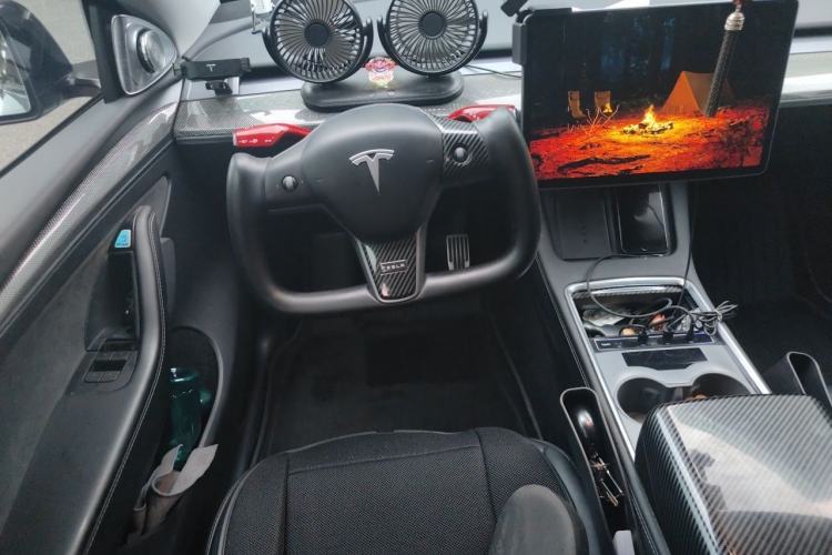 Used Tesla Model Y 2022 Long-Range All-Wheel-Drive Version Steering Wheel