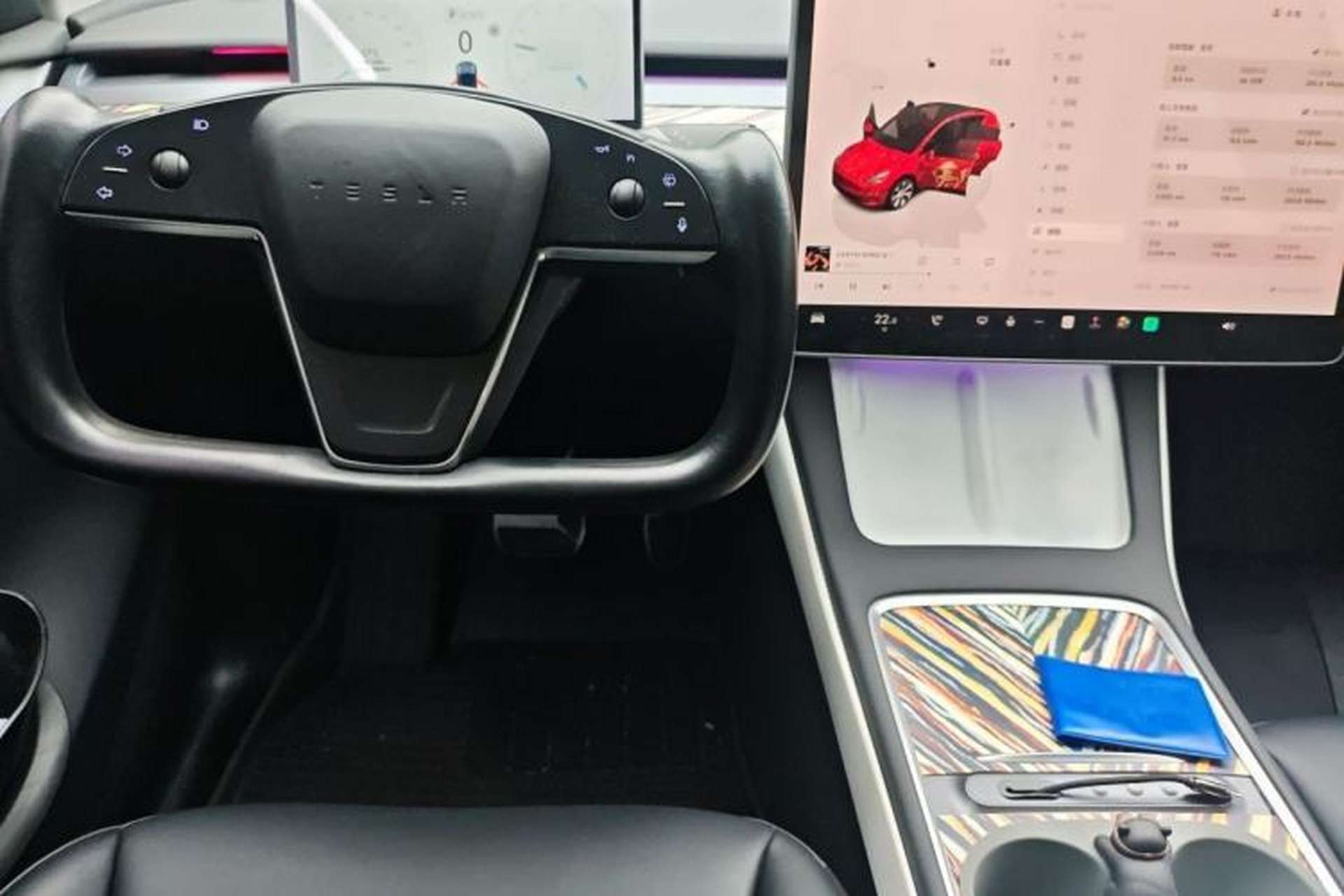 Used Tesla Model Y 2022 Revised Version Long-Range All-Wheel Drive Steering Wheel