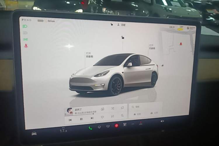 Used Tesla Model Y 2022 Performance High-Performance All-Wheel-Drive Version Audio And AC Panel
