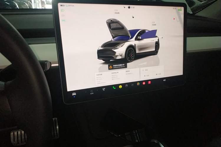 Used Tesla Model Y 2022 Performance High-Performance All-Wheel-Drive Version Audio And AC Panel
