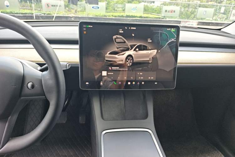 Used Tesla Model Y 2022 Revised Version Long-Range All-Wheel Drive Audio And AC Panel