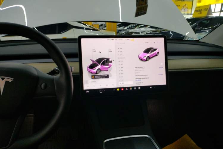 Used Tesla Model Y 2022 Revised Version Long-Range All-Wheel Drive Audio And AC Panel