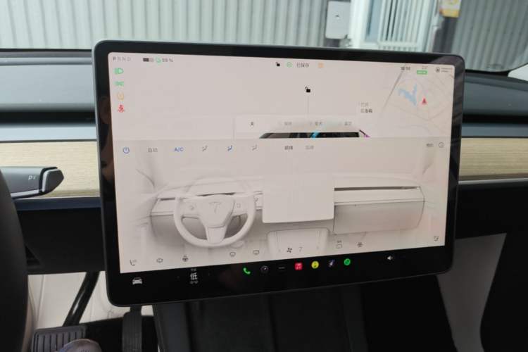 Used Tesla Model Y 2022 Revised Version Long-Range All-Wheel Drive Audio And AC Panel