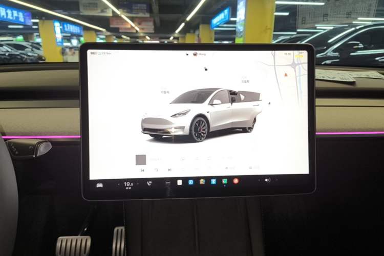 Used Tesla Model Y 2022 Performance High-Performance All-Wheel-Drive Version Audio And AC Panel