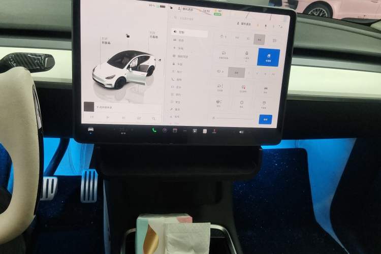Used Tesla Model Y 2022 Performance High-Performance All-Wheel-Drive Version Audio And AC Panel